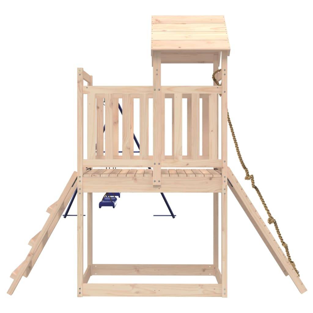 Helloshop26 - Aire de jeux d'extérieur balançoires toboggan portiques robuste jeux jardin 313 x 248 x 214 cm bois de pin massif - Image 4
