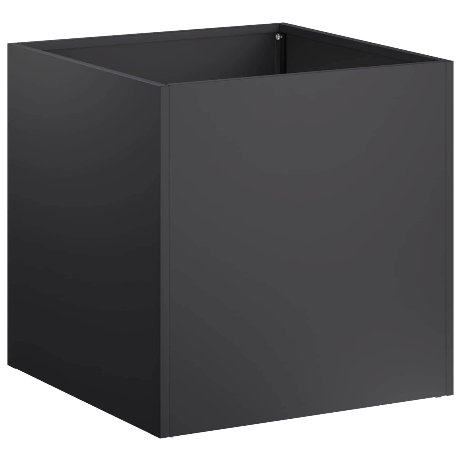 Vidaxl - Cache-pot de jardin 2 pc Noir 20 x 20 x 20 cm vidaXL 8004925 - Image 4