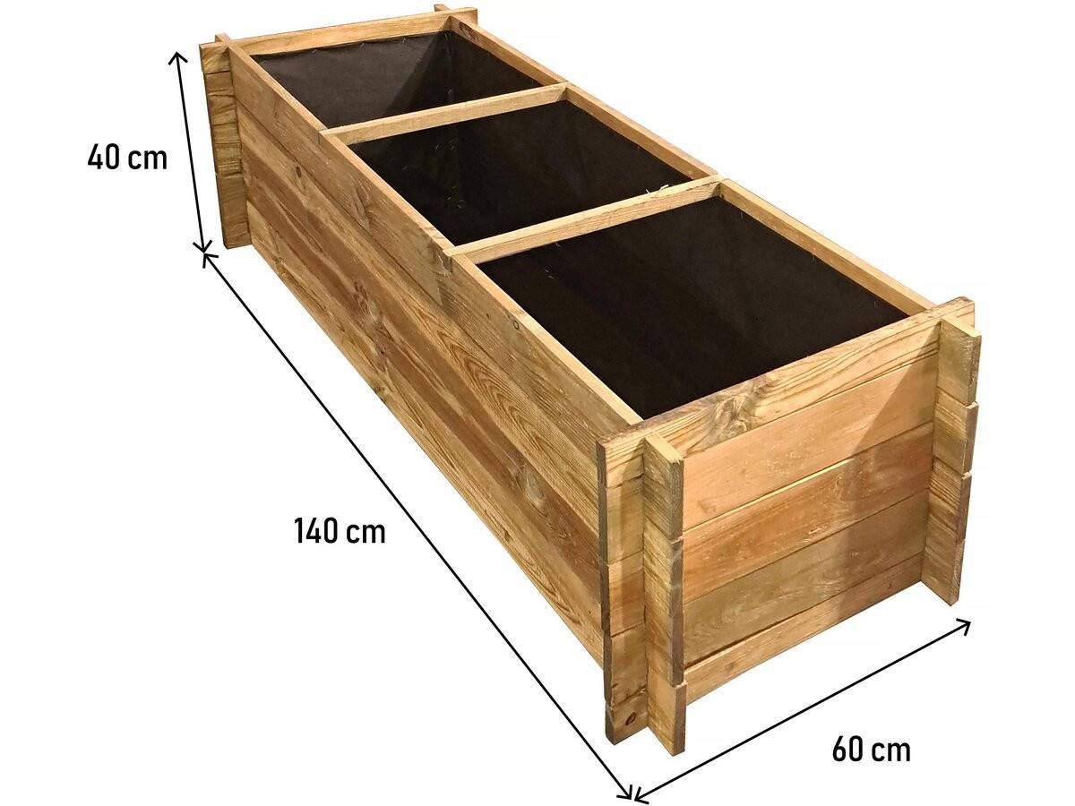 Carré Potager En Bois "dhalia" - 140 X 60 X 41 Cm -habitat Et Jardin - Image 2