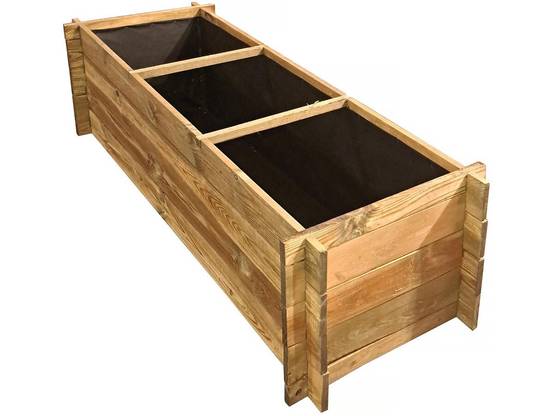 Carré Potager En Bois "dhalia" - 140 X 60 X 41 Cm -habitat Et Jardin - Image 1