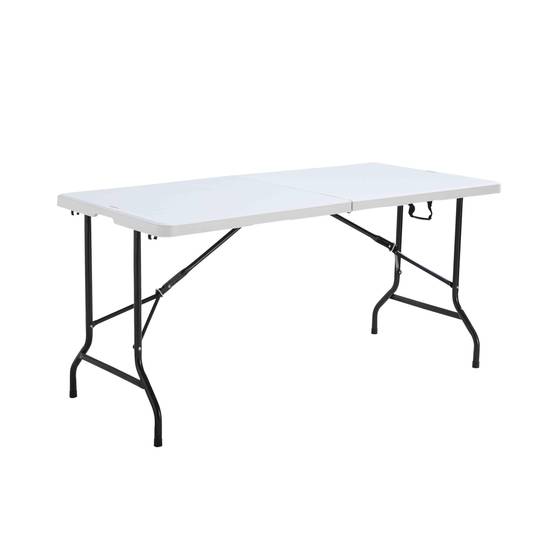 Oviala - Table Pliante Blanche 152 x 70 x 74 cm, Blanc REKKEM - Oviala - Image 2