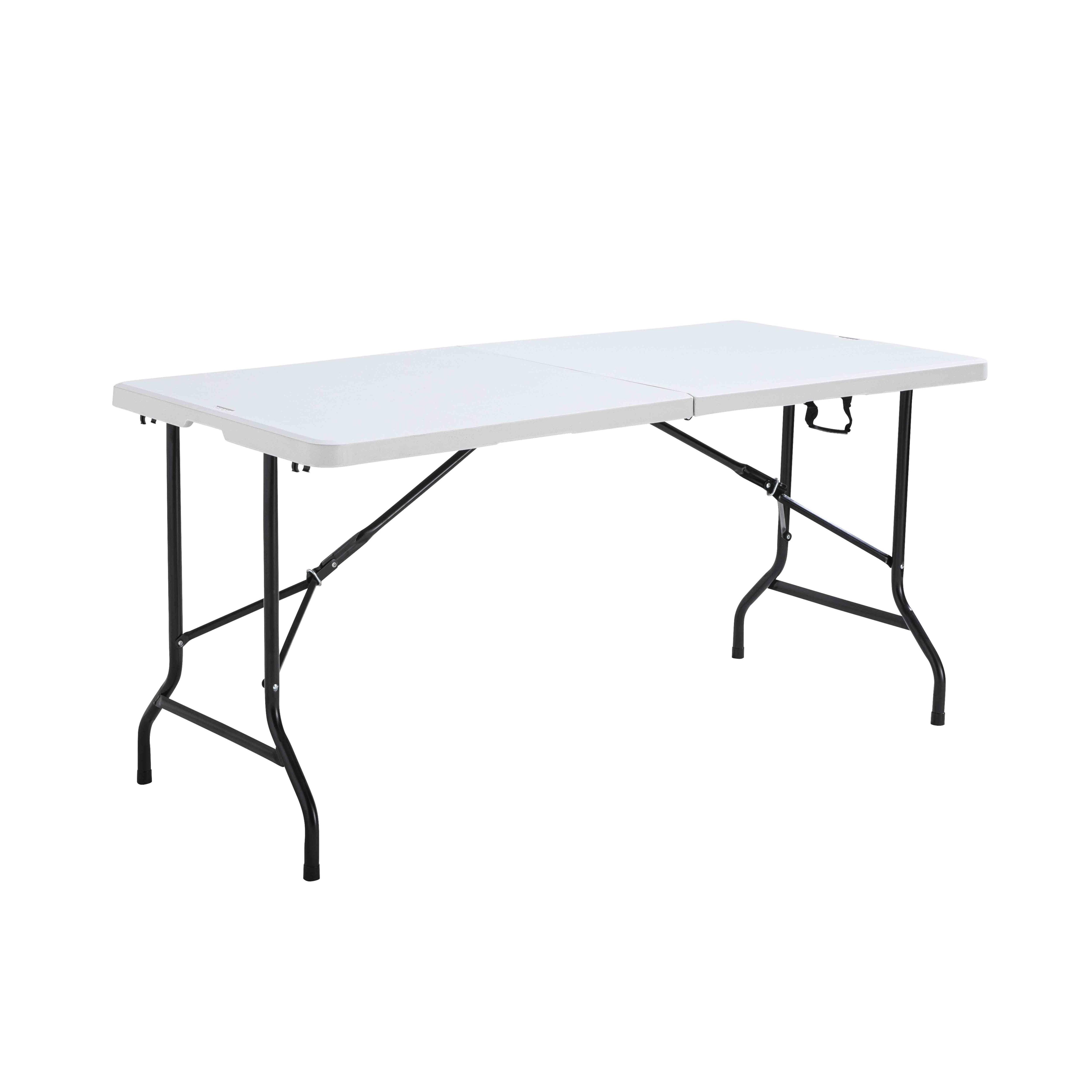 Oviala - Table Pliante Blanche 152 x 70 x 74 cm, Blanc  REKKEM - Oviala - Image 2