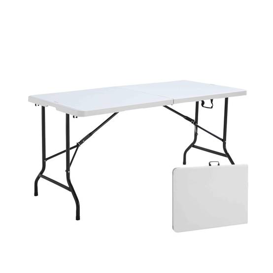 Oviala - Table Pliante Blanche 152 x 70 x 74 cm, Blanc REKKEM - Oviala - Image 1