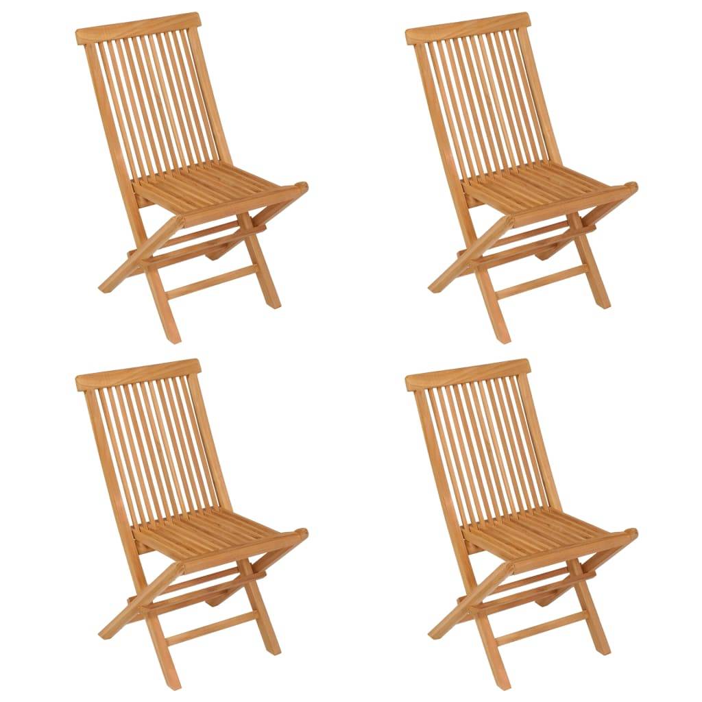 Maison Chic - Ensemble de 5 pcs table de jardin avec chaises - mobilier de jardin Bois de teck massif-JU2785 - Image 7