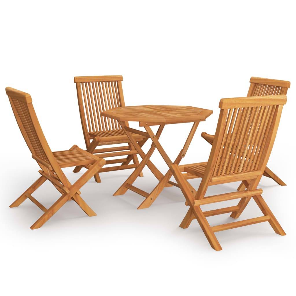 Maison Chic - Ensemble de 5 pcs table de jardin avec chaises - mobilier de jardin Bois de teck massif-JU2785 - Image 1