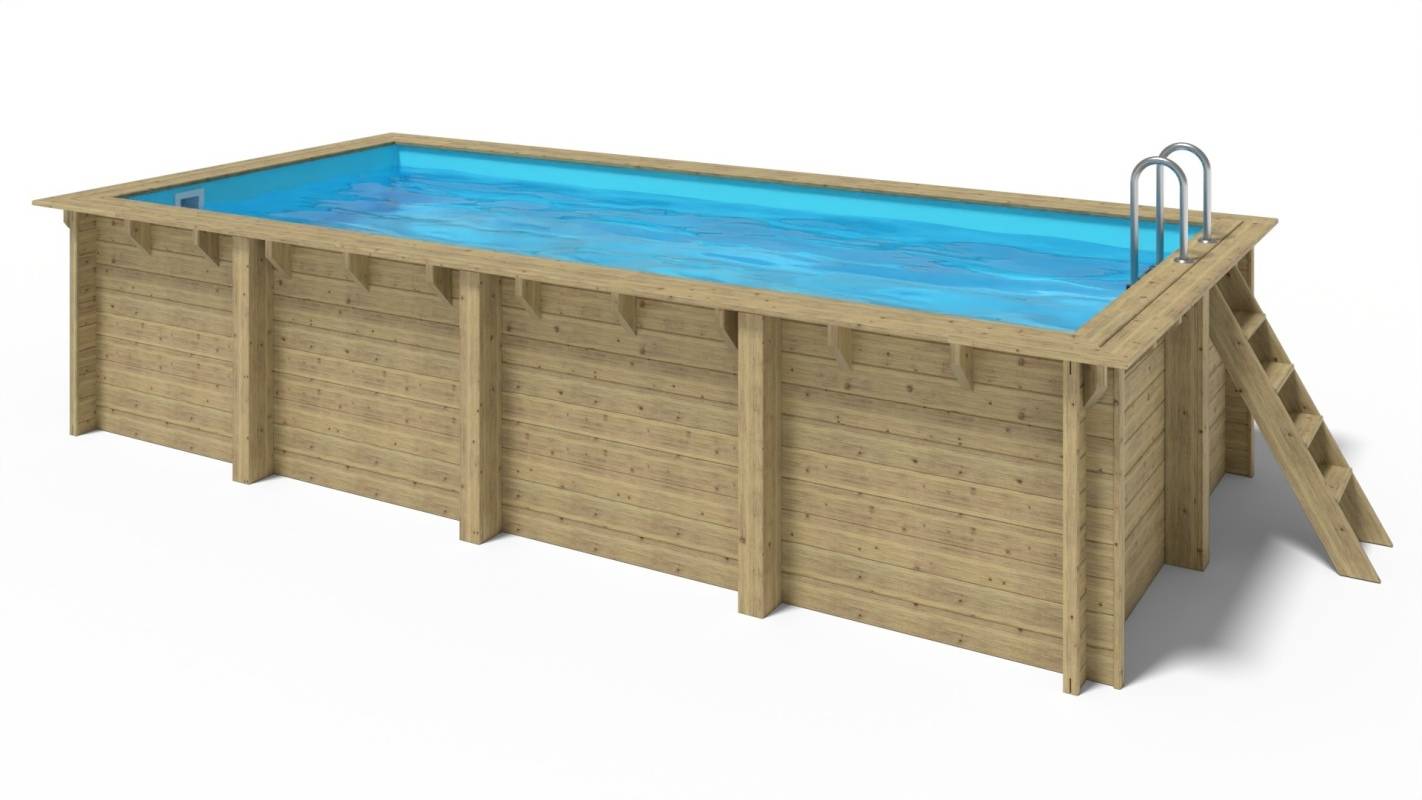 Altanka - Piscine en bois 6,20x3 - H.1,31 m - avec filtration - BAS787OSPI - Image 3