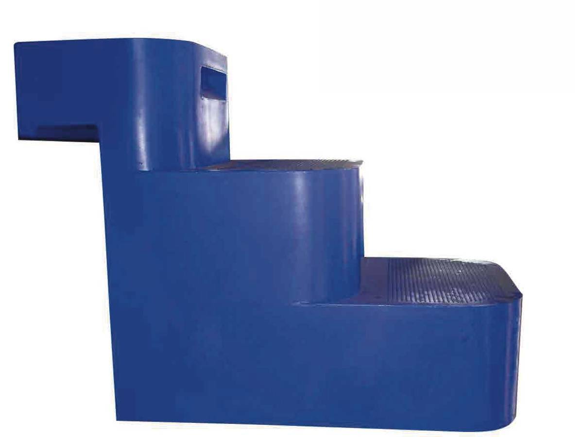 Escalier "sauve-chien"- 3 Marches Bleues - 77 X 15 X 58.5 Cm -habitat Et Jardin
