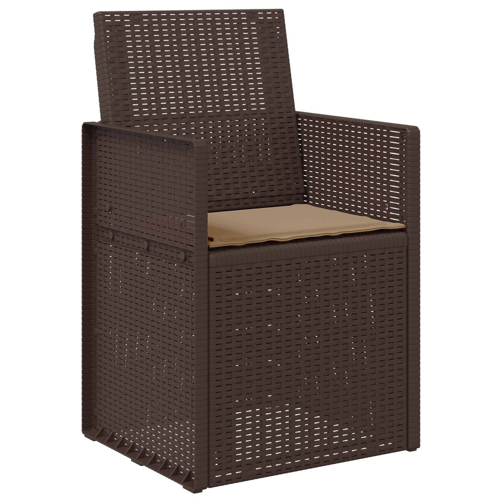 PANGIVO - Chaises de jardin PP marron et taupe 53 x 47 x 88.5 cm - PANGIVO - Image 4