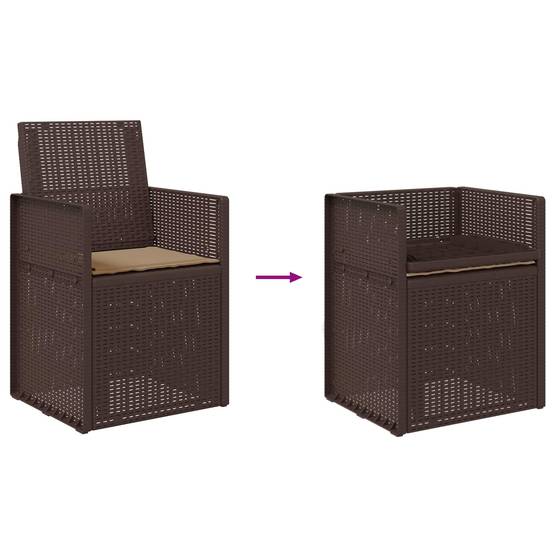 PANGIVO - Chaises de jardin PP marron et taupe 53 x 47 x 88.5 cm - PANGIVO - Image 9