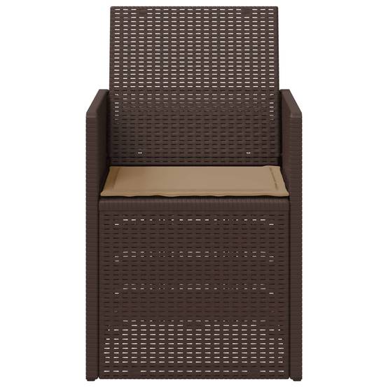 PANGIVO - Chaises de jardin PP marron et taupe 53 x 47 x 88.5 cm - PANGIVO - Image 5