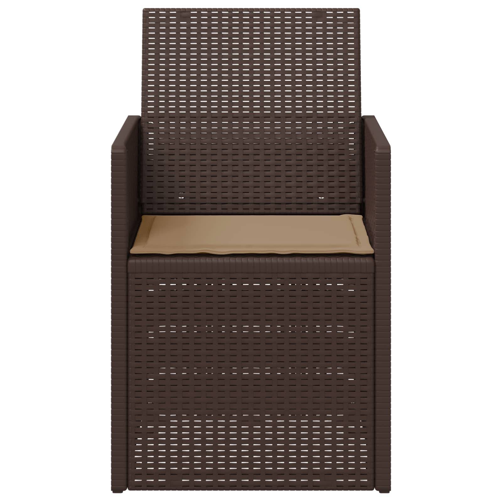 PANGIVO - Chaises de jardin PP marron et taupe 53 x 47 x 88.5 cm - PANGIVO - Image 5