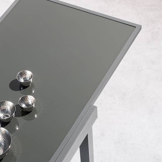 Hesperide - Table de jardin extensible "Piazza" anthracite & graphite 10 places en aluminium traité époxy Hespéride - Image 3