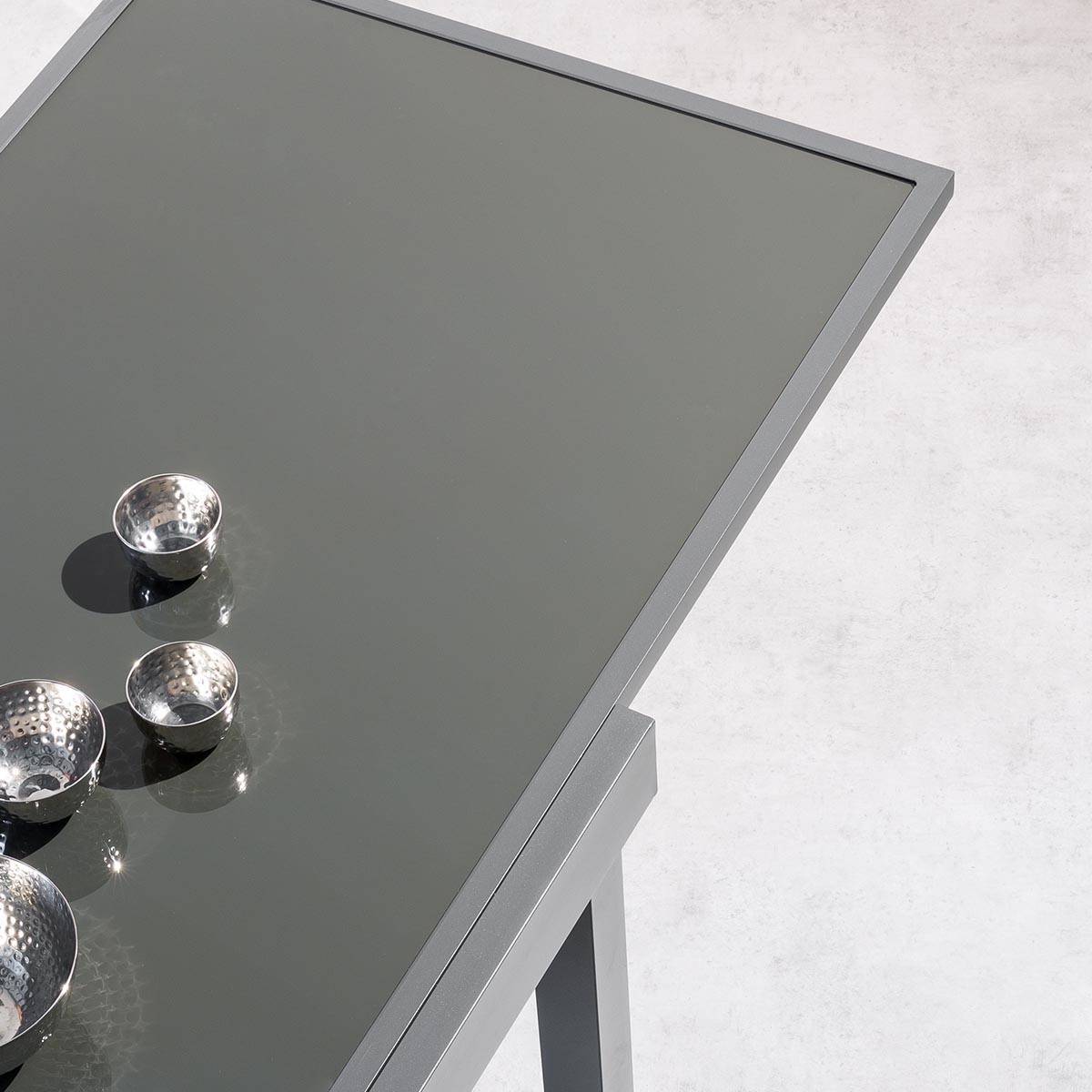Hesperide - Table de jardin extensible "Piazza" anthracite & graphite 10 places en aluminium traité époxy Hespéride - Image 3