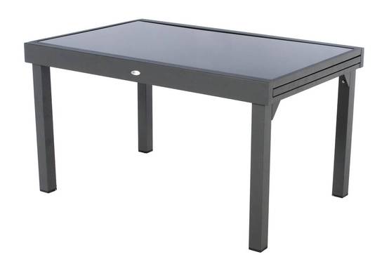 Hesperide - Table de jardin extensible "Piazza" anthracite & graphite 10 places en aluminium traité époxy Hespéride - Image 2
