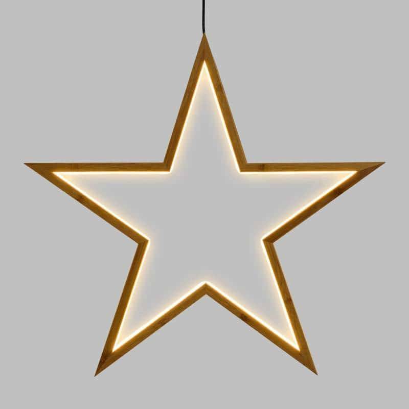 Lotti - étoile lumineuse Ø55cm néon blanc chaud en Bois Naturel Clair Lotti - Image 1