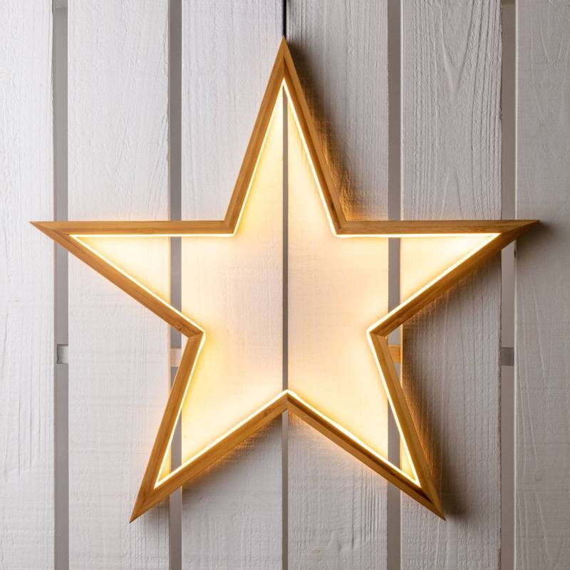 Lotti - étoile lumineuse Ø55cm néon blanc chaud en Bois Naturel Clair Lotti - Image 2