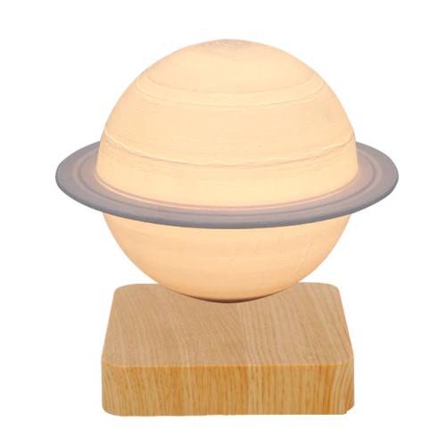 Globe SATURNE 3D en lévitation base bois clair ASTROFLIGHT MAGNETICLAND - Image 2