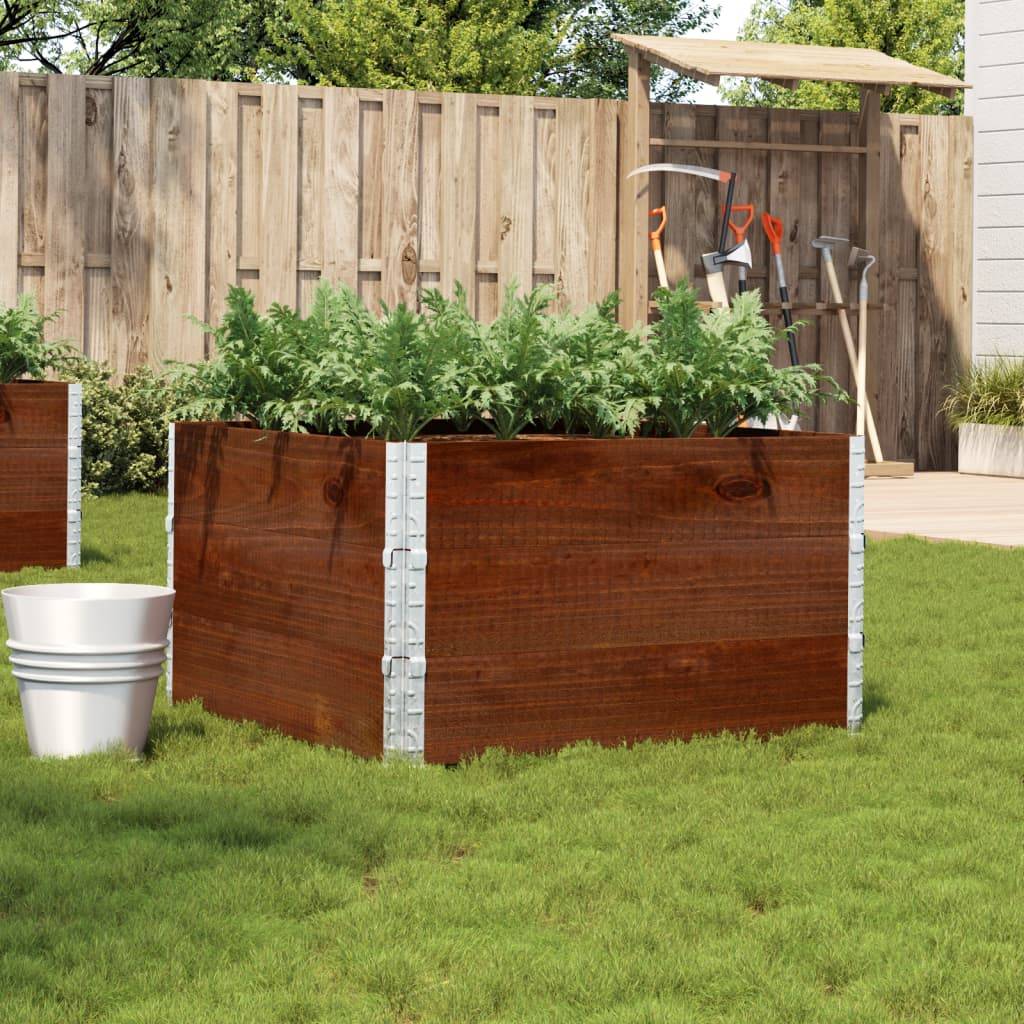 Jardinière bois de pin marron 100 x 100 x 60.5 cm - PANGIVO