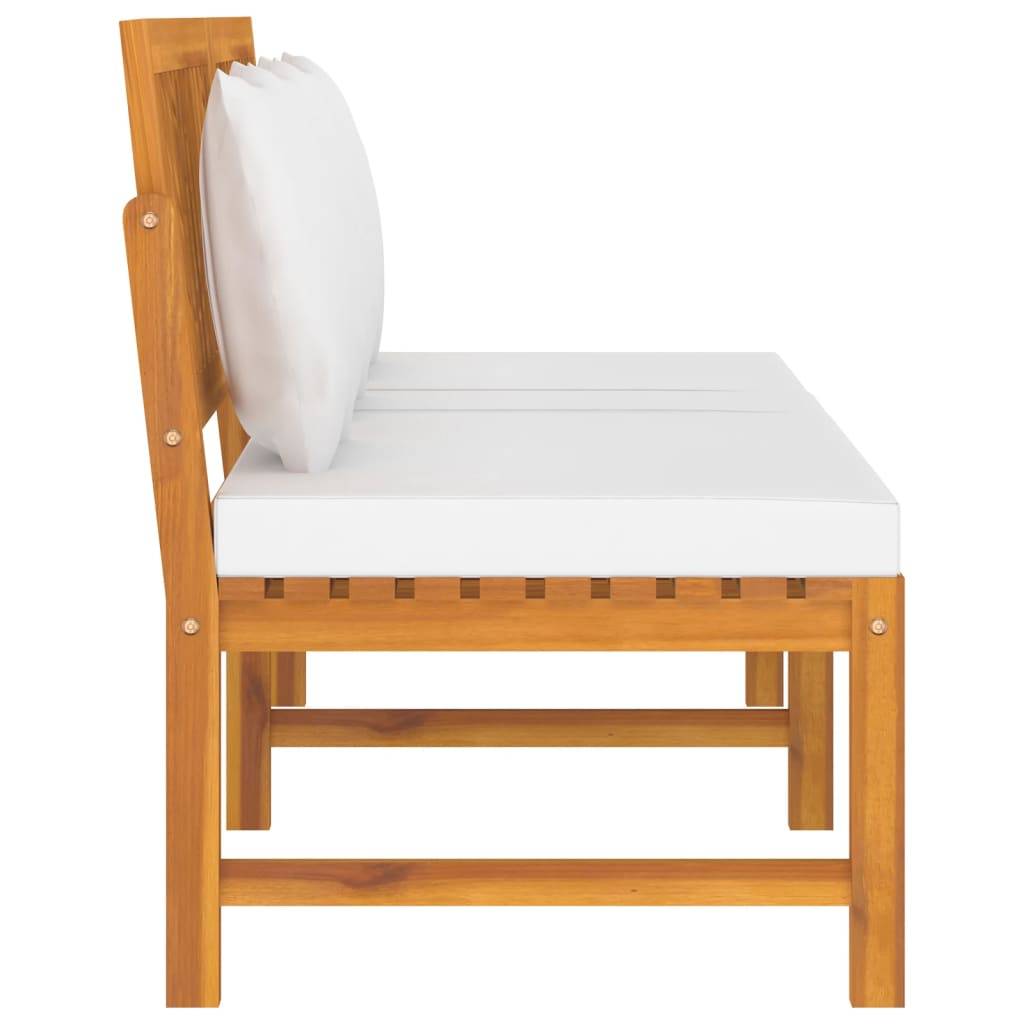Vidaxl - Lit de jour avec coussin crème 200x60x75cm Bois d'acacia solide vidaXL 312144 - Image 6
