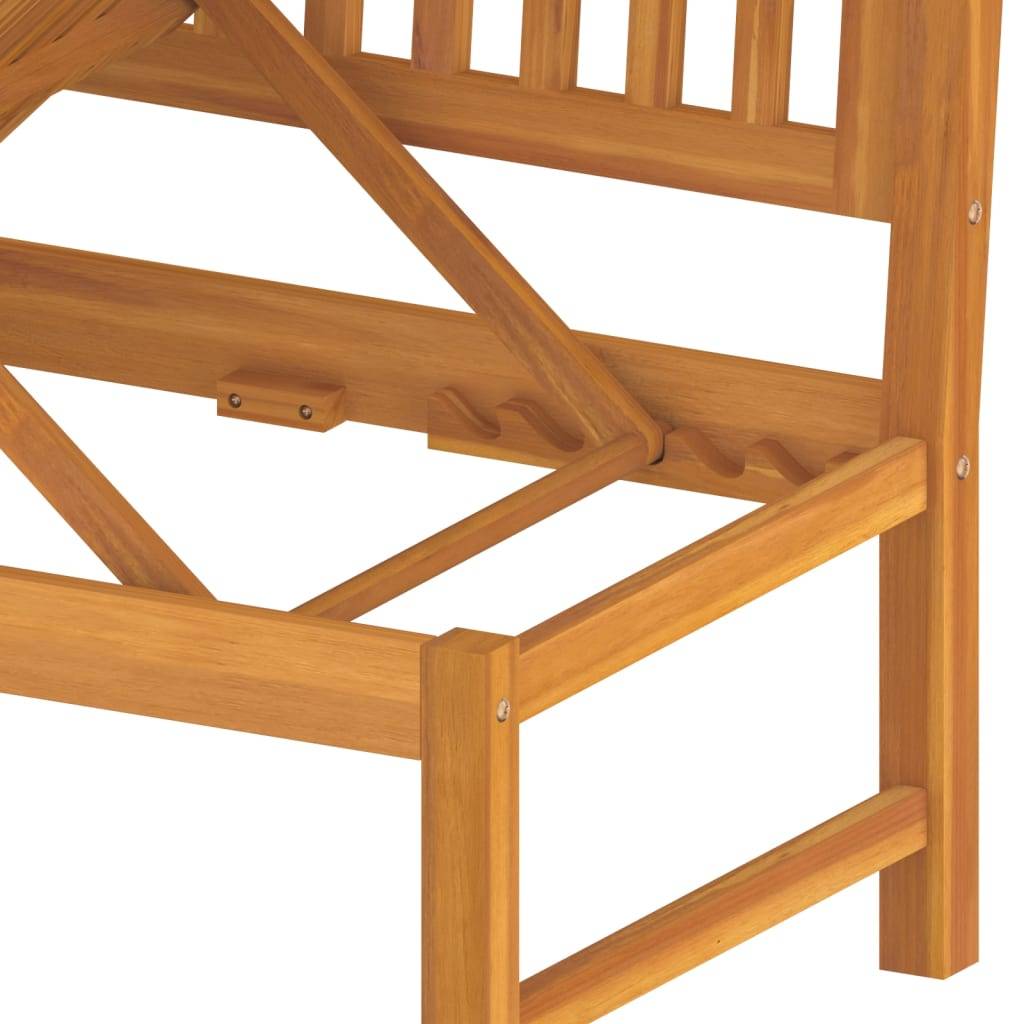 Vidaxl - Lit de jour avec coussin crème 200x60x75cm Bois d'acacia solide vidaXL 312144 - Image 4