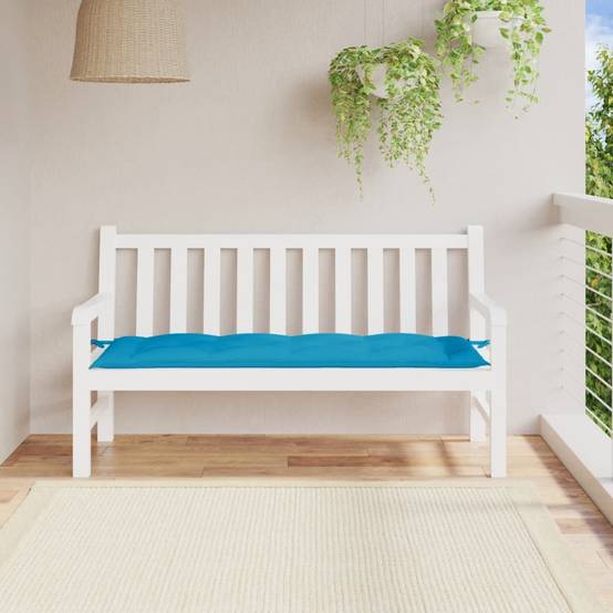 Coussin de banc de jardin bleu clair 150x50x7 cm tissu oxford MP332 - Image 2