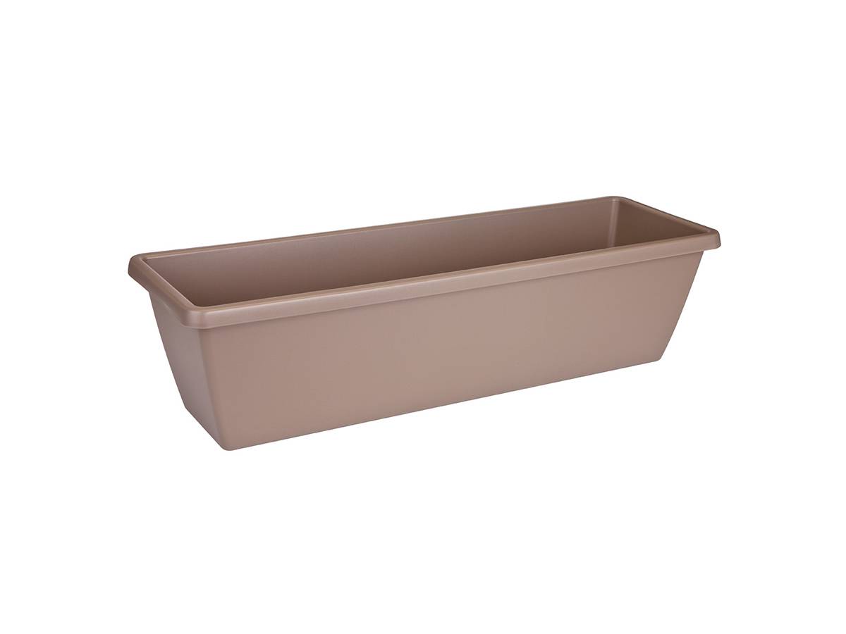 Jardinière rectangulaire Barcelona XL - 80 cm - Taupe - Elho - Image 1