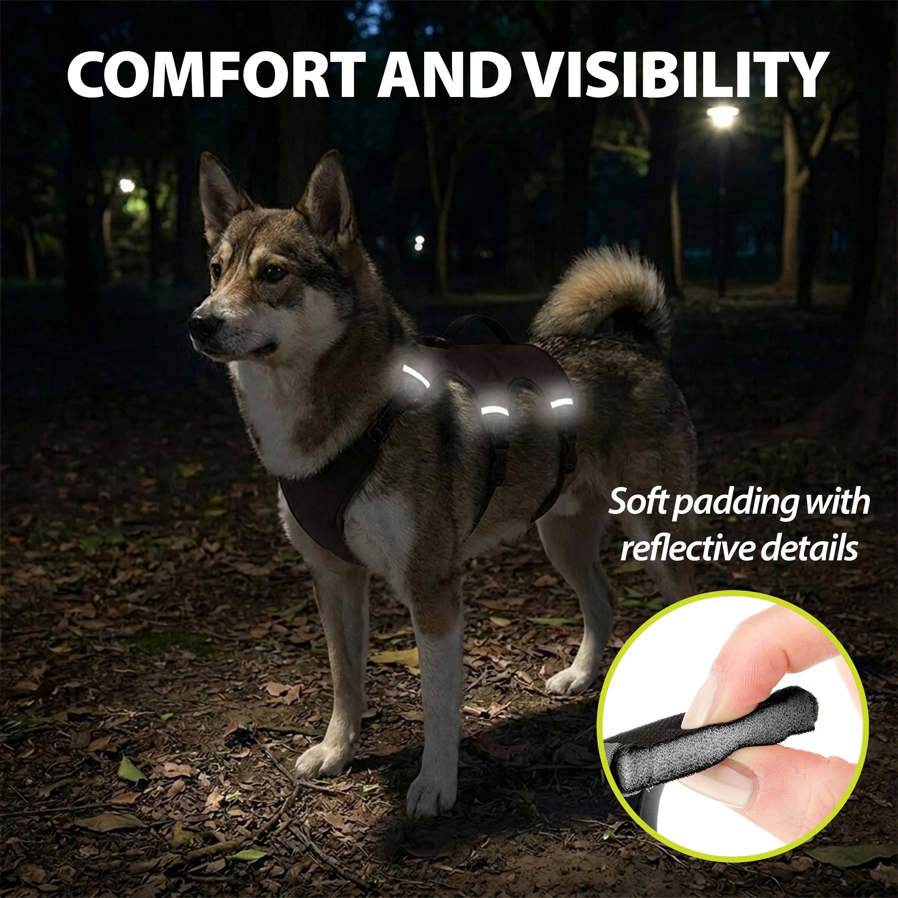 Ferplast - Ferplast Harnais Chien Réglable L Poitrail 70-80 cm avec Poignée, Noir - Image 9