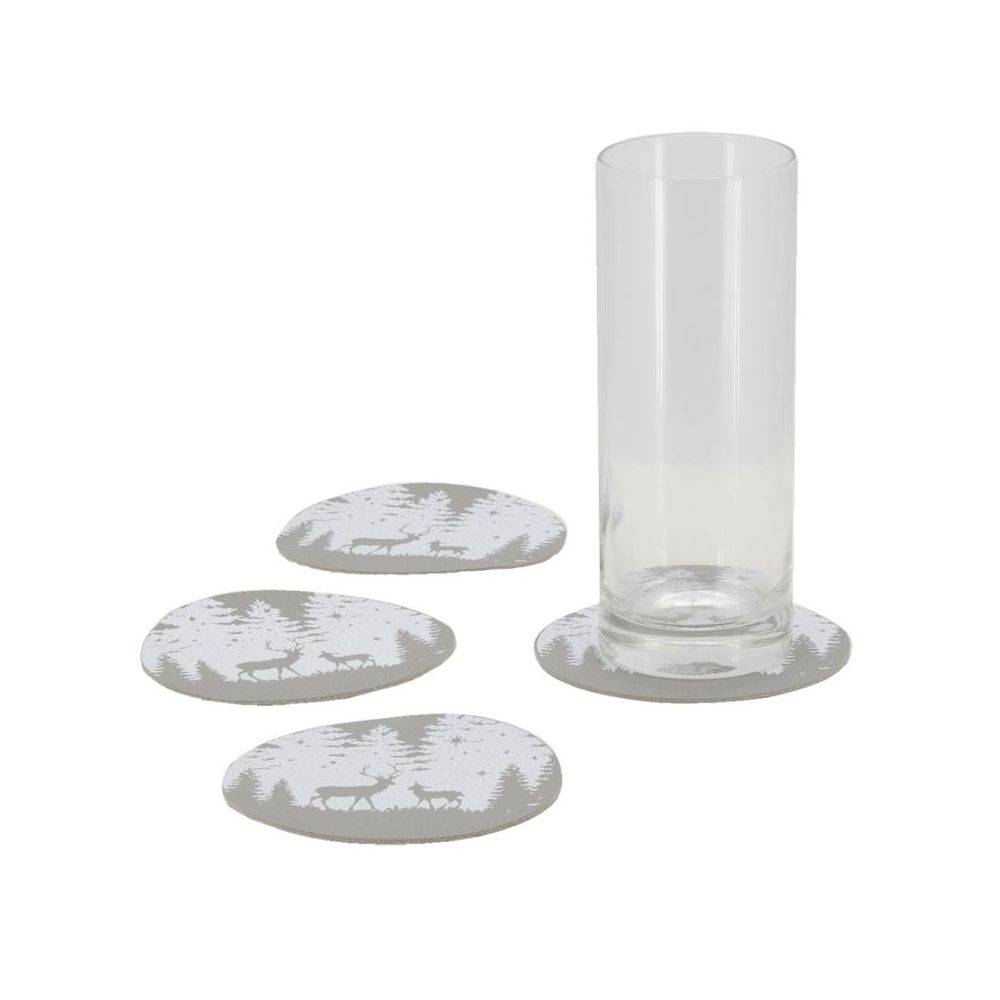 Aubry Gaspard - Sous-verre en vinyle Cerf (lot de 4) - Image 4