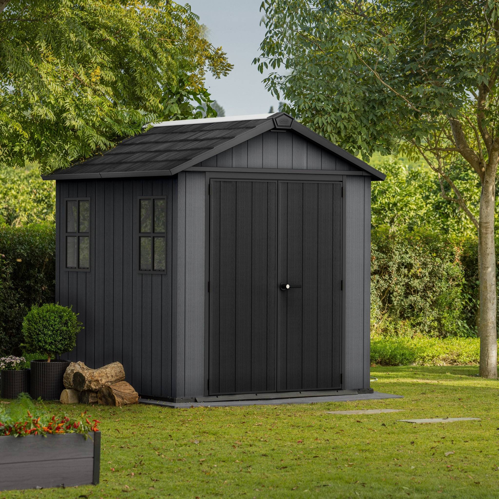 Keter - Abri de jardin en résine 5,13 m² Keter NEWTON PLUS 7x7,5 Gris - Image 3