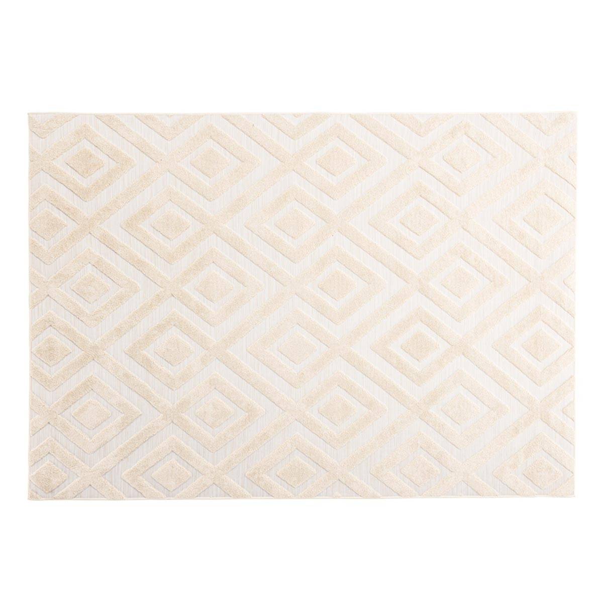 Tapis Shaggy Déco "Pia" 200x290cm Beige - Image 1