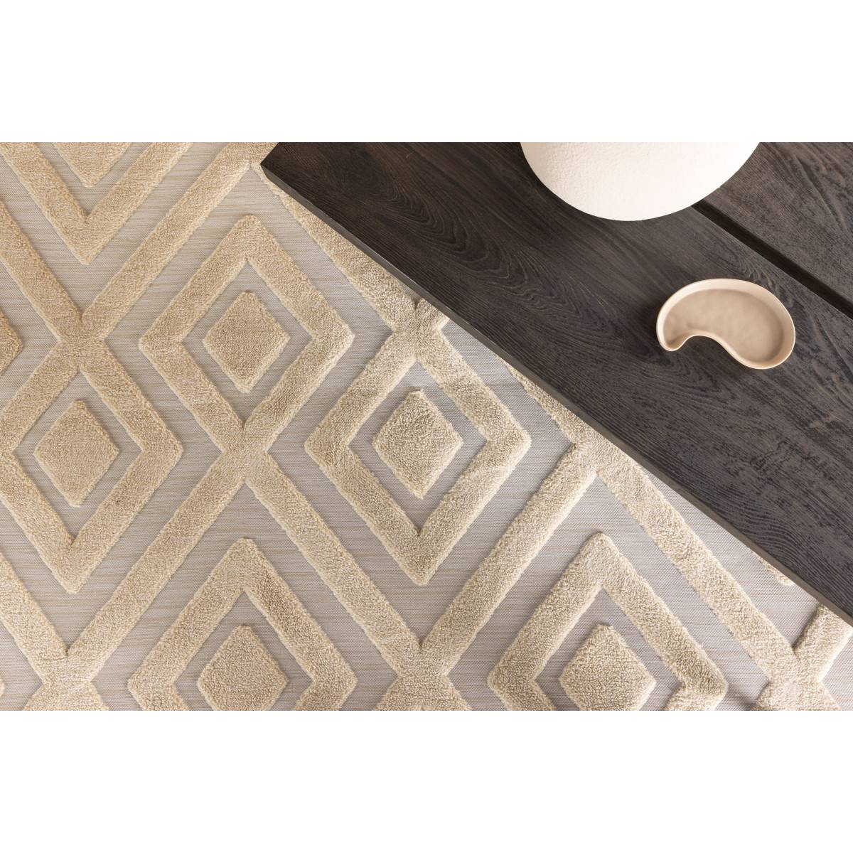 Tapis Shaggy Déco "Pia" 200x290cm Beige - Image 6