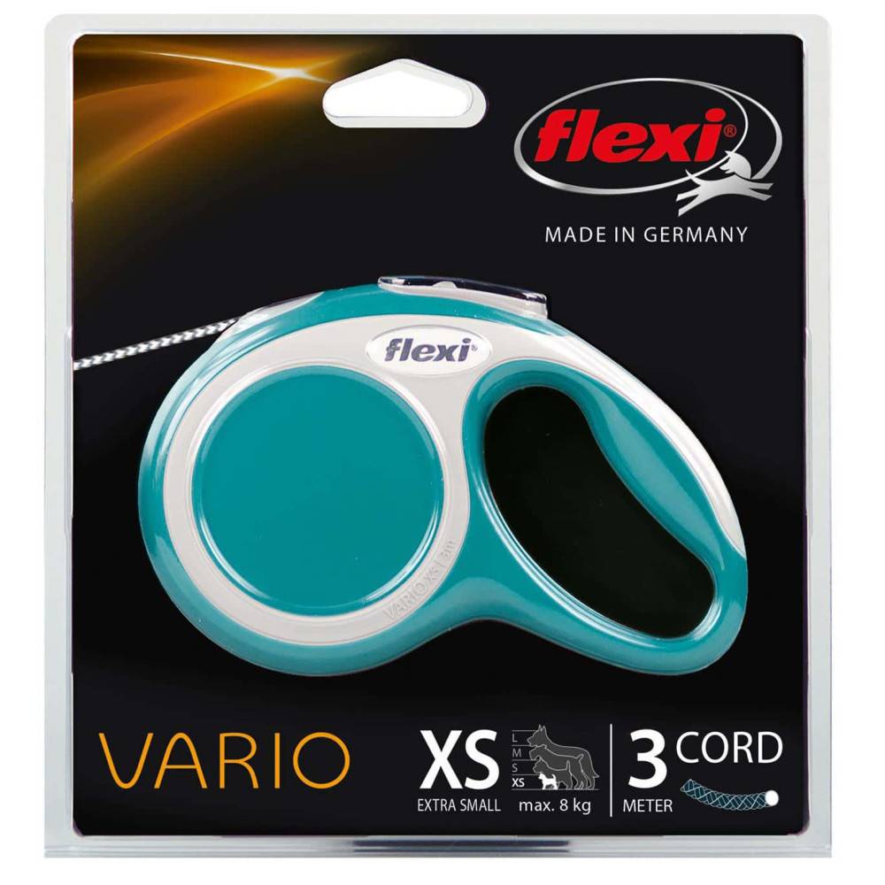 Flexi - FLEXI - Laisse flexi vario  cordon de 3 m  turquoise pour chien Max 8 kg - Image 3