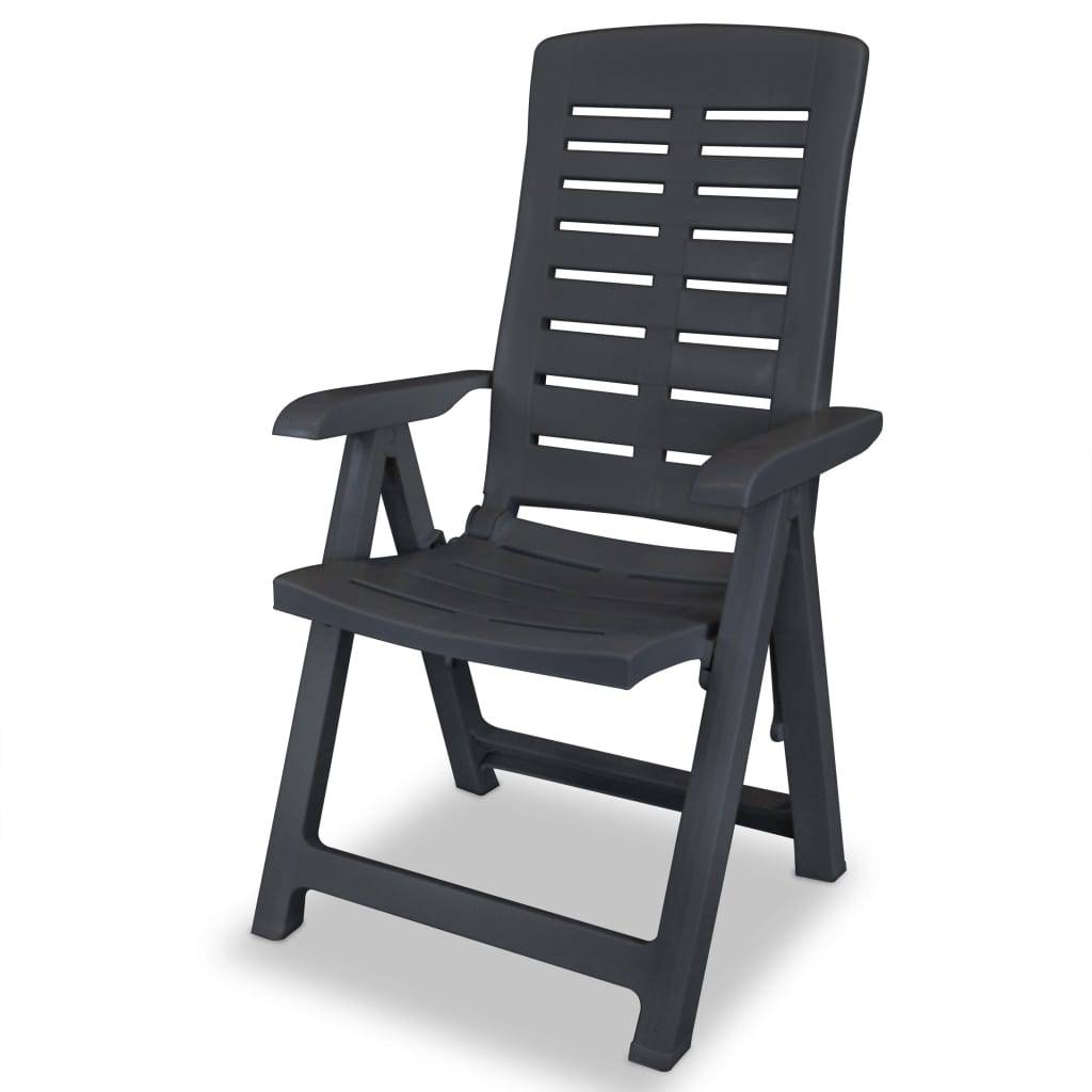 Ensemble 3 pcs de bistro - Salon De Jardin - Mobilier extérieur Plastique Anthracite MI677 - Image 6