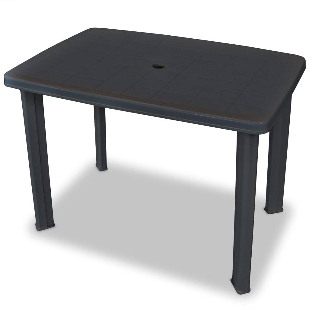 Ensemble 3 pcs de bistro - Salon De Jardin - Mobilier extérieur Plastique Anthracite MI677 - Image 3