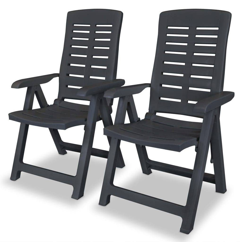 Ensemble 3 pcs de bistro - Salon De Jardin - Mobilier extérieur Plastique Anthracite MI677 - Image 4