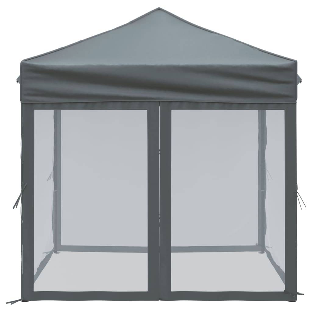 Tente de réception pliable avec parois Oxford Anthracite 2 x 2 x 2,54 m - PANGIVO - Image 4