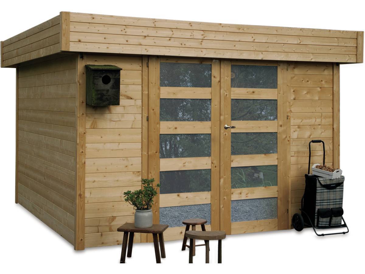 Habitat Et Jardin - Abri Jardin "odense" - 7.64 M² - 3.02 X 3.02 X 2.19 M - 28 Mm -solid - Image 1