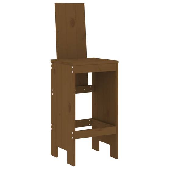 Lot de 2 Tabourets marron miel 40x42x120 cm bois massif de pin Maison Chic - Image 3