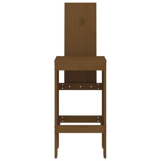 Lot de 2 Tabourets marron miel 40x42x120 cm bois massif de pin Maison Chic - Image 4
