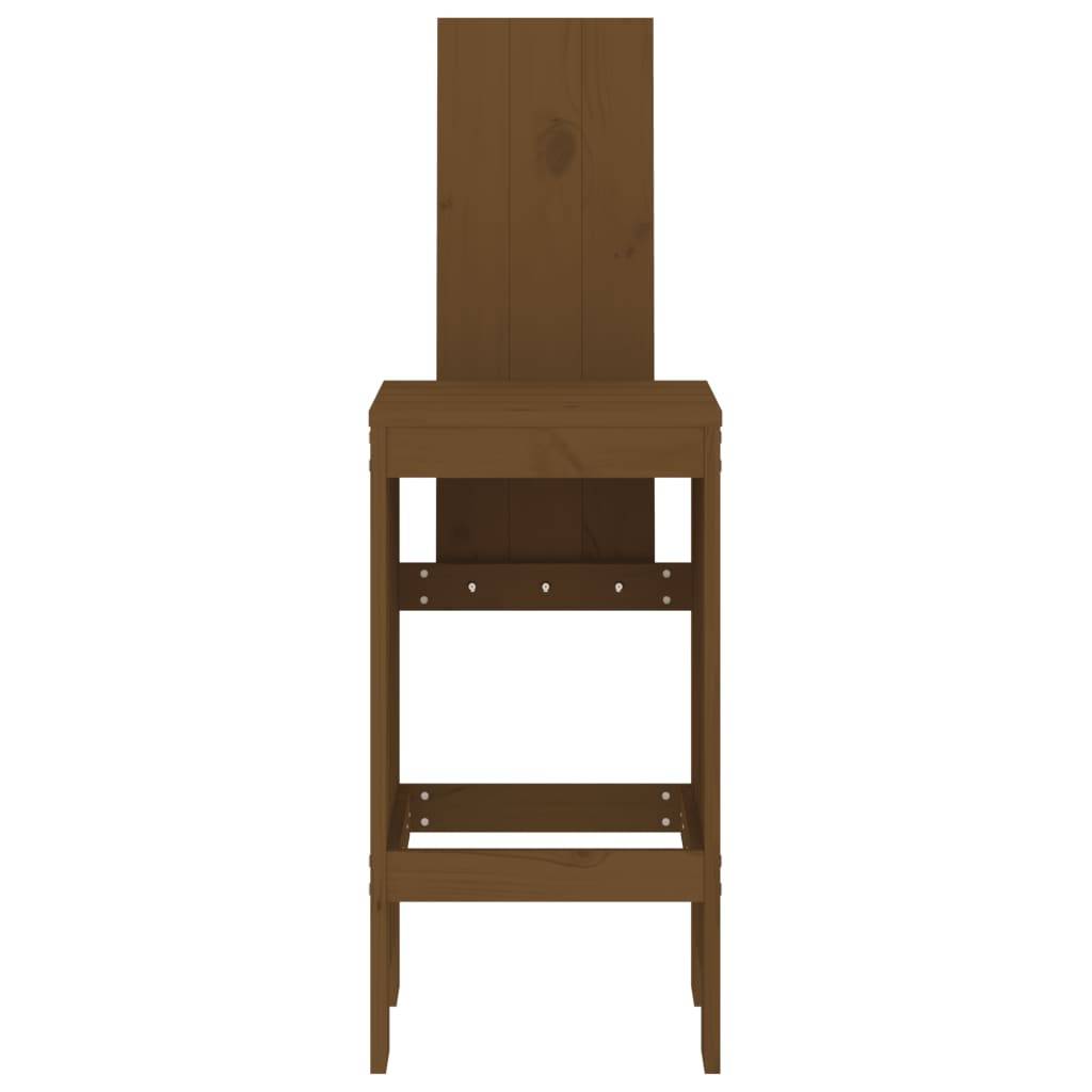 Lot de 2 Tabourets marron miel 40x42x120 cm bois massif de pin Maison Chic - Image 4