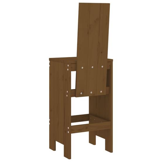 Lot de 2 Tabourets marron miel 40x42x120 cm bois massif de pin Maison Chic - Image 6
