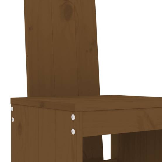 Lot de 2 Tabourets marron miel 40x42x120 cm bois massif de pin Maison Chic - Image 7