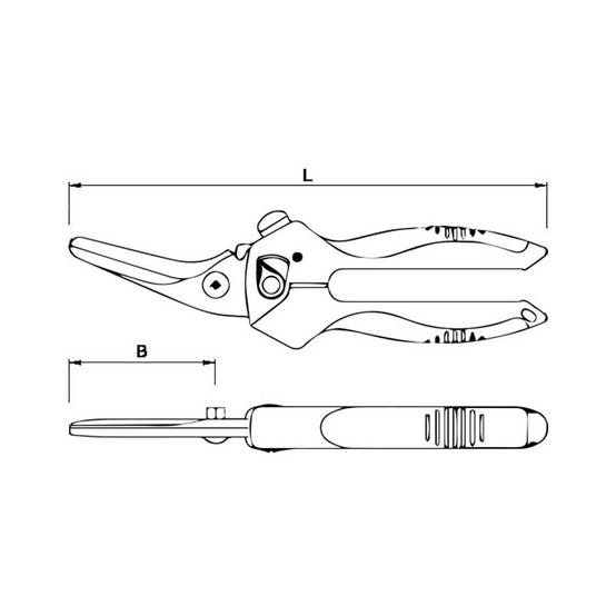 Cisaille universelle courbée bi-matière MOB 200 mm - Image 3