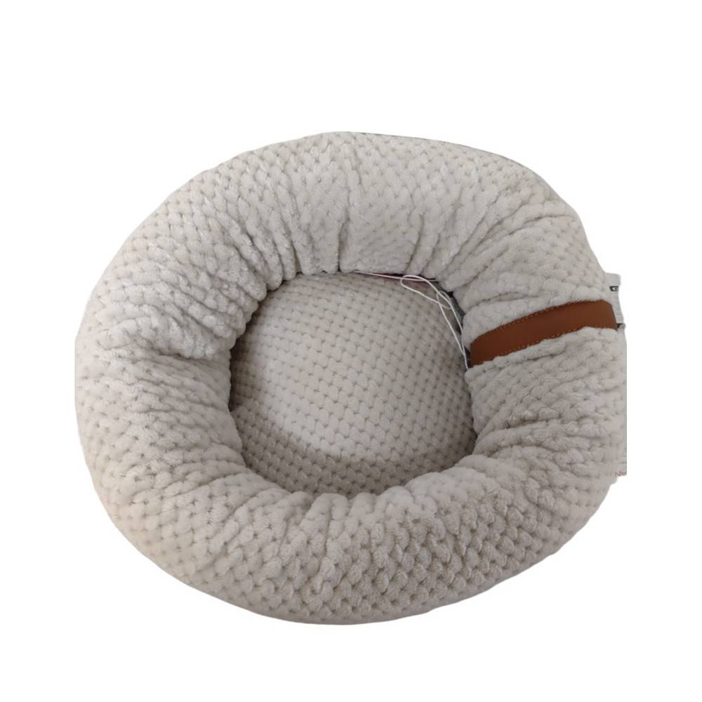 animallparadise - Coussin rond "PALOMA" pour chat. Couleur beige. ø 42 cm x 19 cm. - Image 3
