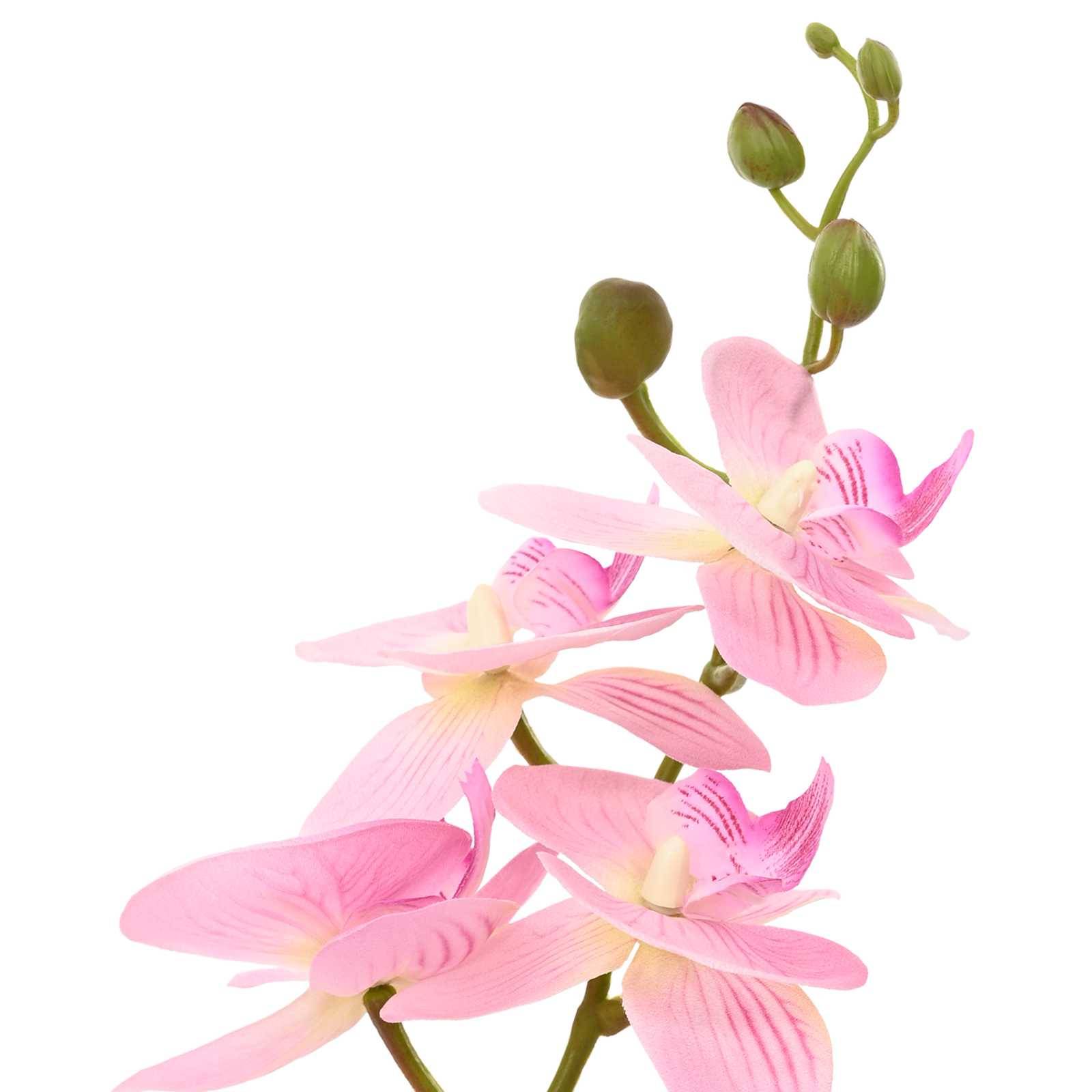 Plante orchidée artificielle tissu et plastique rose 45 x 15 x 65 cm - PANGIVO - Image 4
