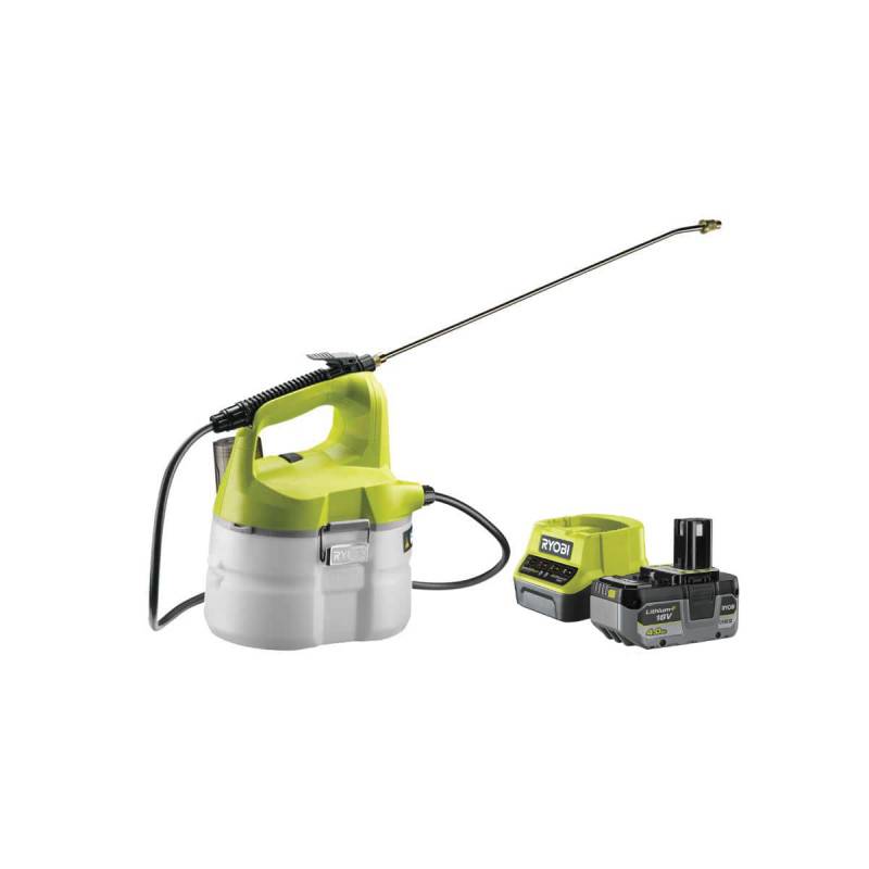 Ryobi - Pack RYOBI pulvérisateur 18V One+ 3,5L OWS1880 - 1 batterie 4.0Ah - 1 chargeur rapide 2.0Ah RC18120-140X - Image 1