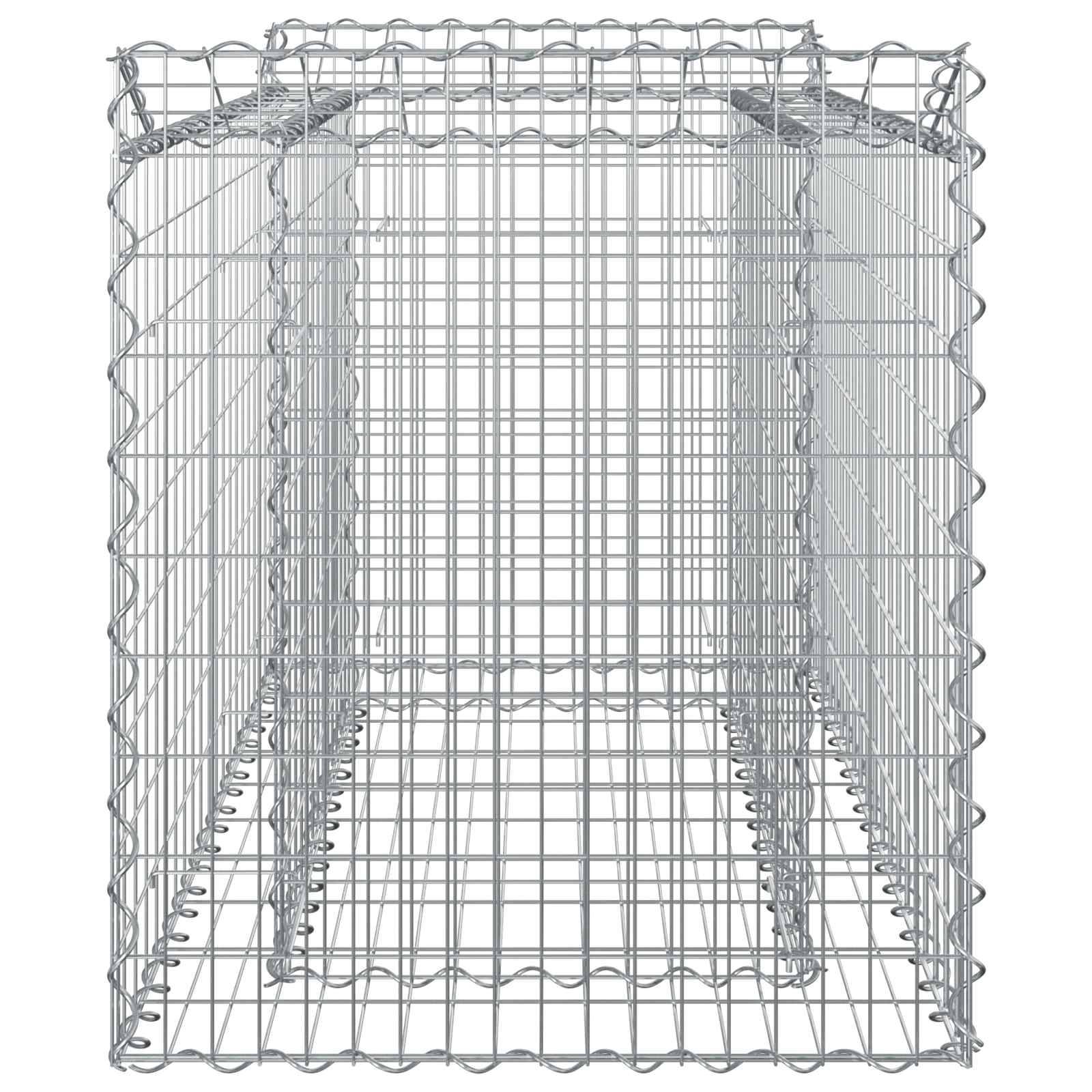 PANGIVO - Lit surélevé gabion Acier galvanisé Argenté 50 x 100 x 60 cm - PANGIVO - Image 7
