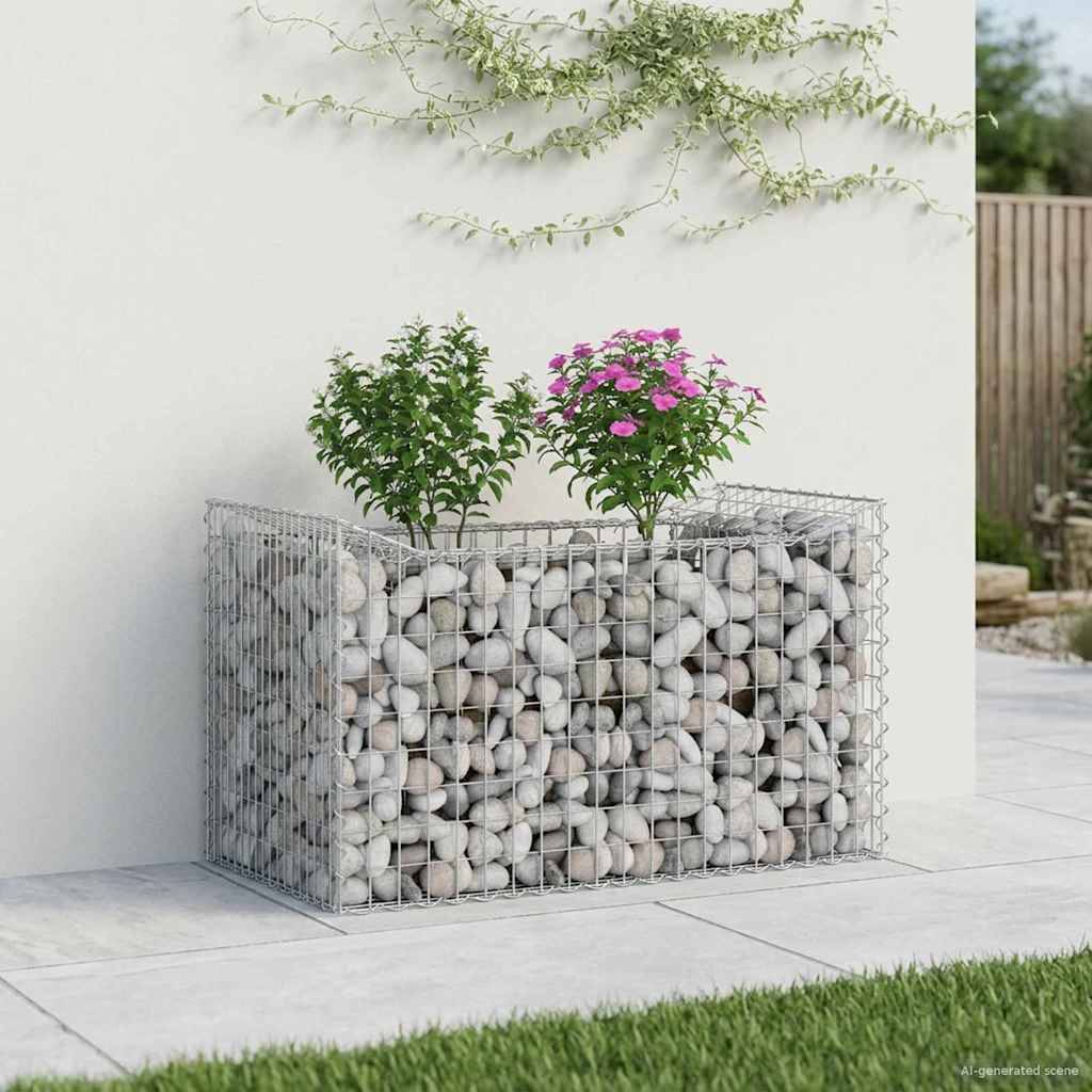 PANGIVO - Lit surélevé gabion Acier galvanisé Argenté 50 x 100 x 60 cm - PANGIVO - Image 1