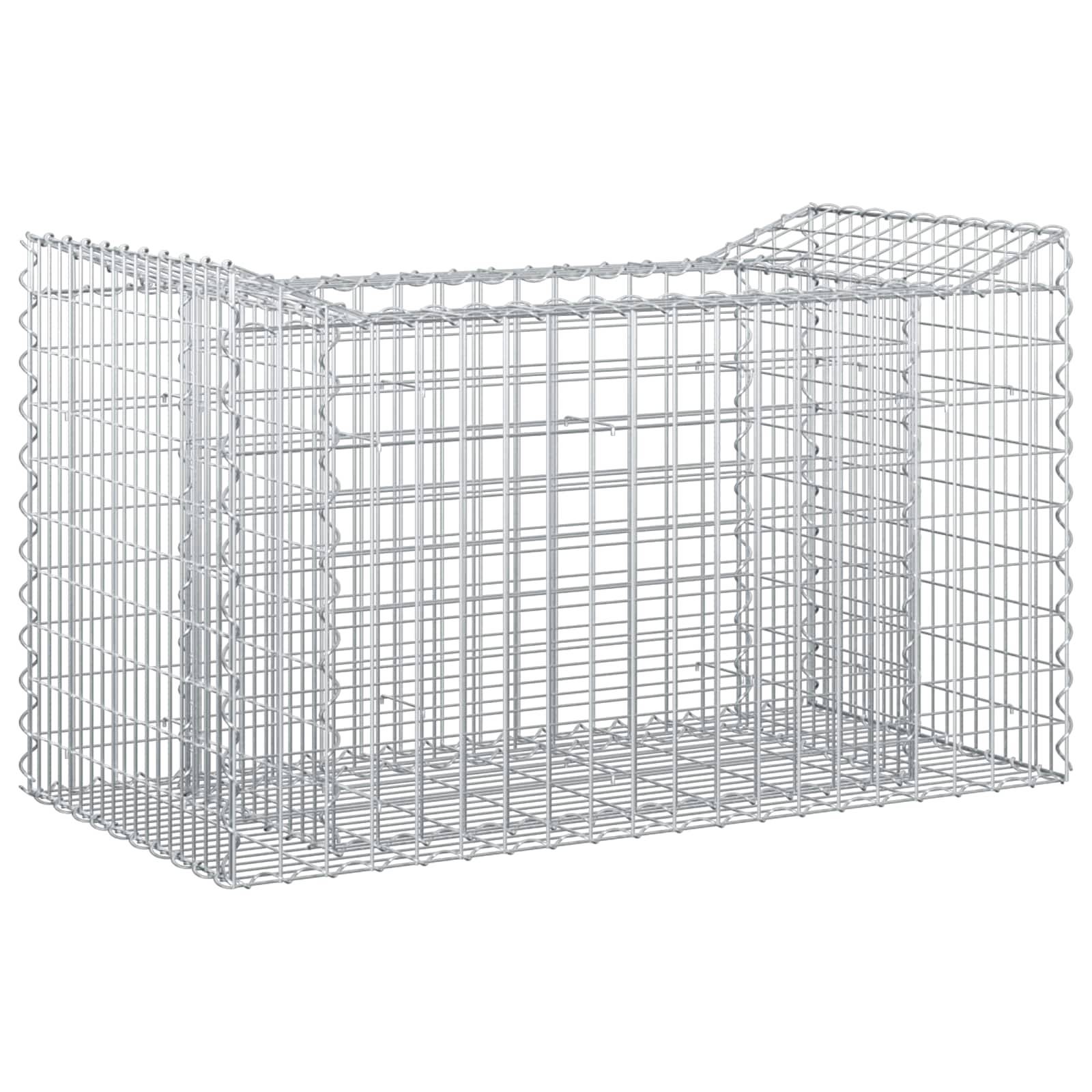 PANGIVO - Lit surélevé gabion Acier galvanisé Argenté 50 x 100 x 60 cm - PANGIVO - Image 2