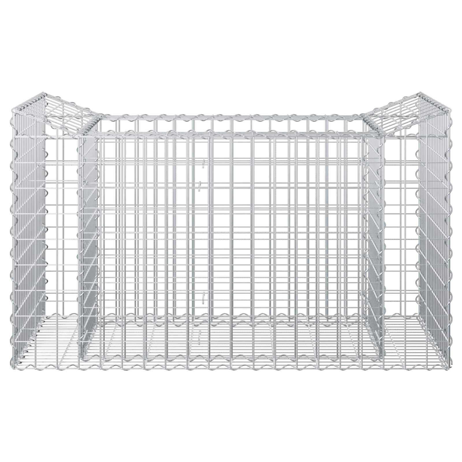 PANGIVO - Lit surélevé gabion Acier galvanisé Argenté 50 x 100 x 60 cm - PANGIVO - Image 6